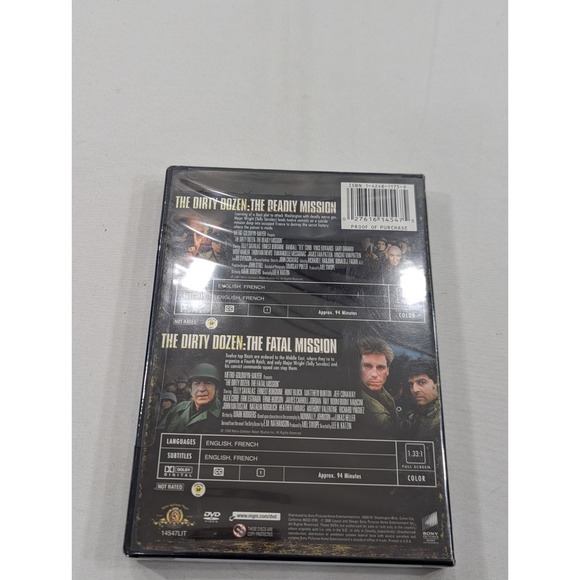 DIRTY DOZEN: Deadly Mission/Fatal Mission (DVD: DOUBLE FEATURE: 2 DISCS)  EXC+ - Picture 2 of 2